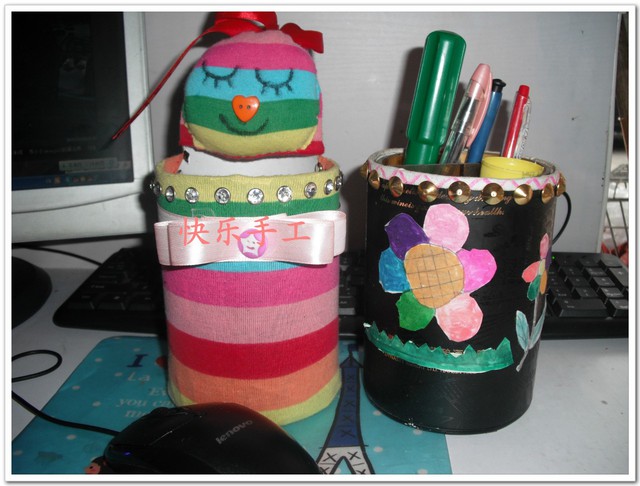 【废物利用】红酒盒子改造实用笔筒