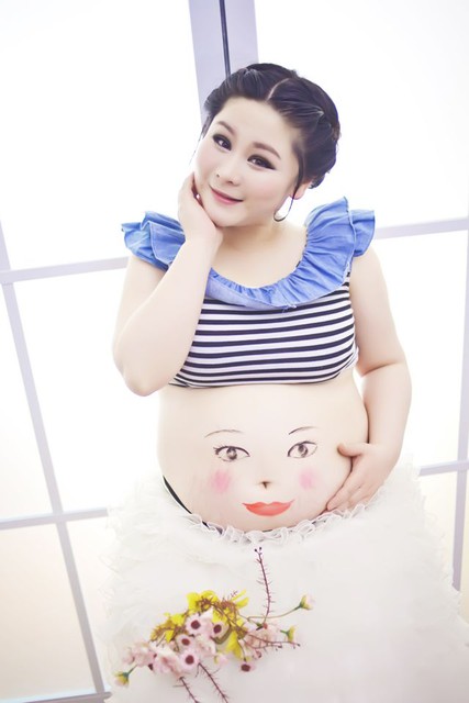 200斤胖妈孕妇照.