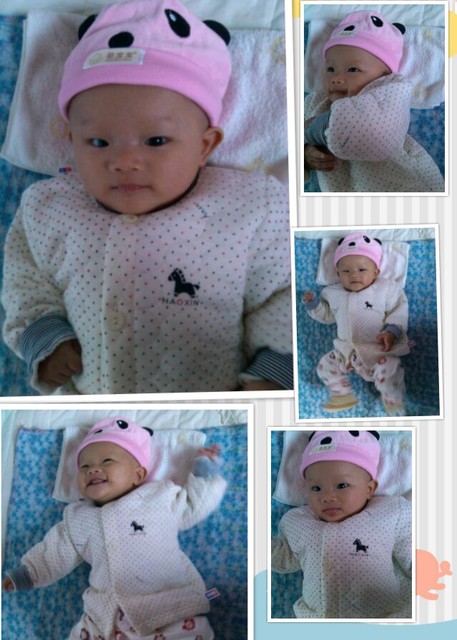 宝妈们都来秀秀宝宝3个月的照片