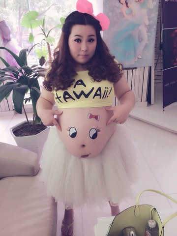 200斤的我鼓足勇气拍孕照而且要求不修片