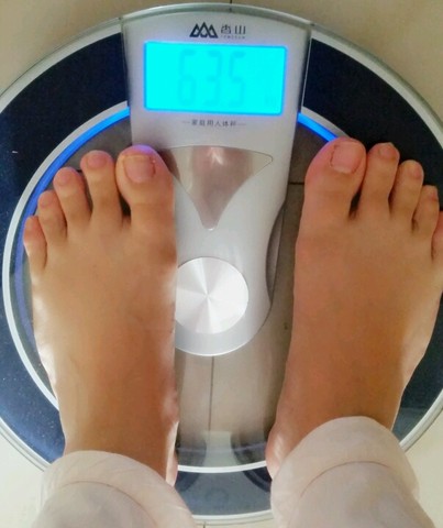 目前身高163,体重63.5,目标是55公斤!